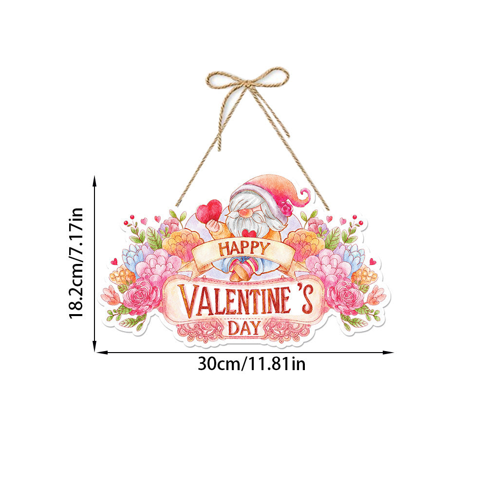 Guirlande décorative de cadeau pour la Saint-Valentin, suspensions en papier pour porte.