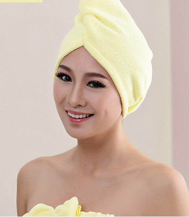 Bonnet de sèche-cheveux pour femme, serviette absorbante pour cheveux secs