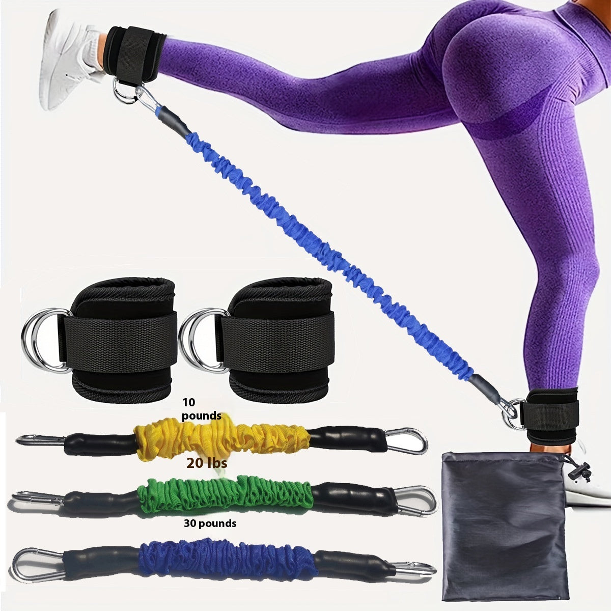 Anneau de cheville Leggings Sangles Portique Cheville Pied Boucle Entraîneur