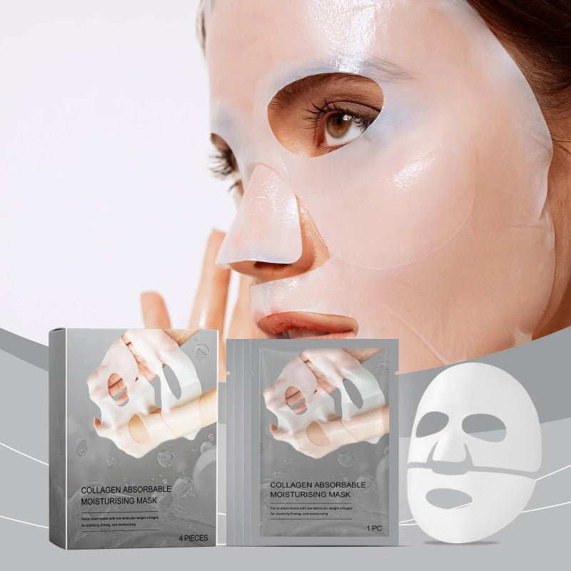 Masque Bio Collagène Véritable Profond, Masque de Collagène de Nuit, Masque de Soins du Visage au Collagène Hydratant Anti-Âge