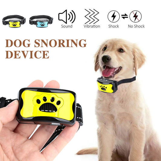 Collier de dressage pour chien étanche, électrique, télécommande pour animaux de compagnie, rechargeable, entraîneur de chiens, dispositif anti-aboiement avec choc, vibration et son.