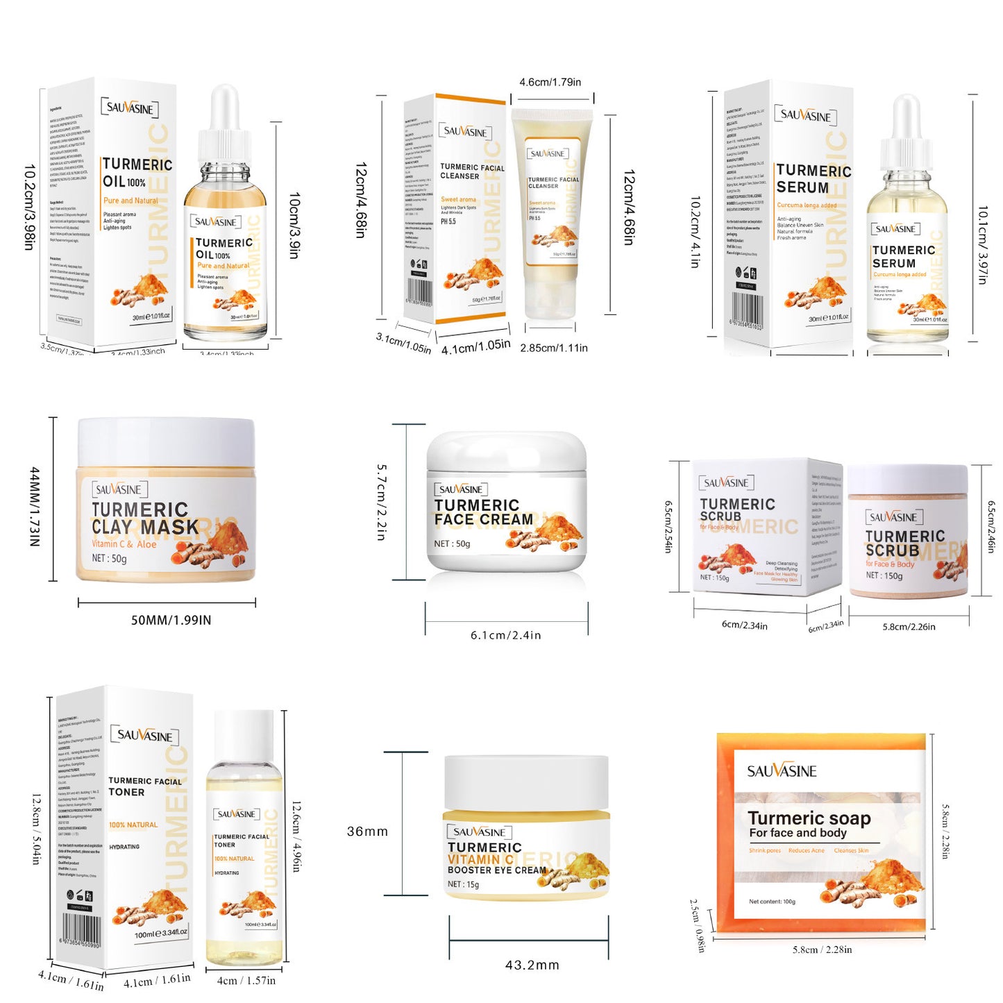 Pores nourrissants et raffermissants en profondeur Ensemble de neuf pièces