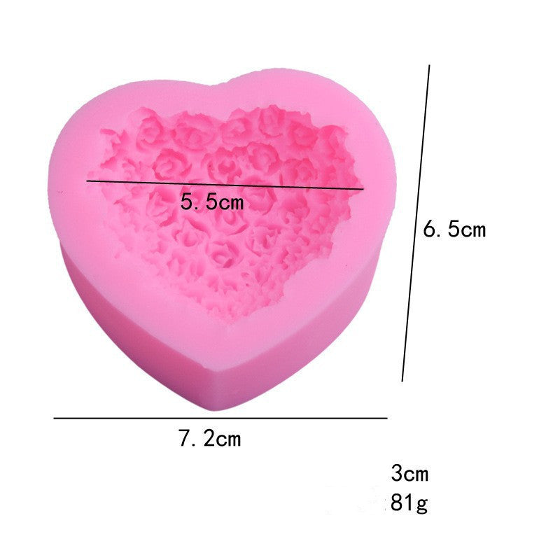 Cadeau de Saint-Valentin Moule en silicone pour la Saint-Valentin Amour Rose Fournitures pour la maison