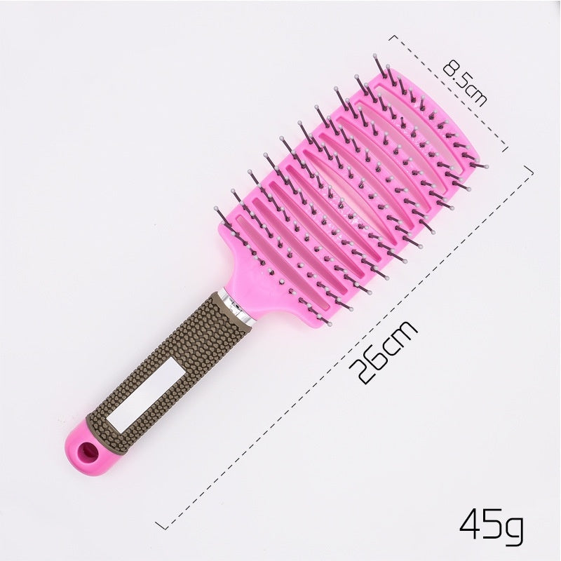 Brosse à cheveux Anti Klit Brushy Haarborstel pour femmes, brosse démêlante, poils en nylon, massage du cuir chevelu, brosse à teaser.