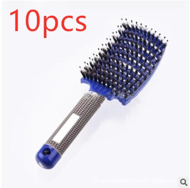 Brosse à cheveux Anti Klit Brushy Haarborstel pour femmes, brosse démêlante, poils en nylon, massage du cuir chevelu, brosse à teaser.