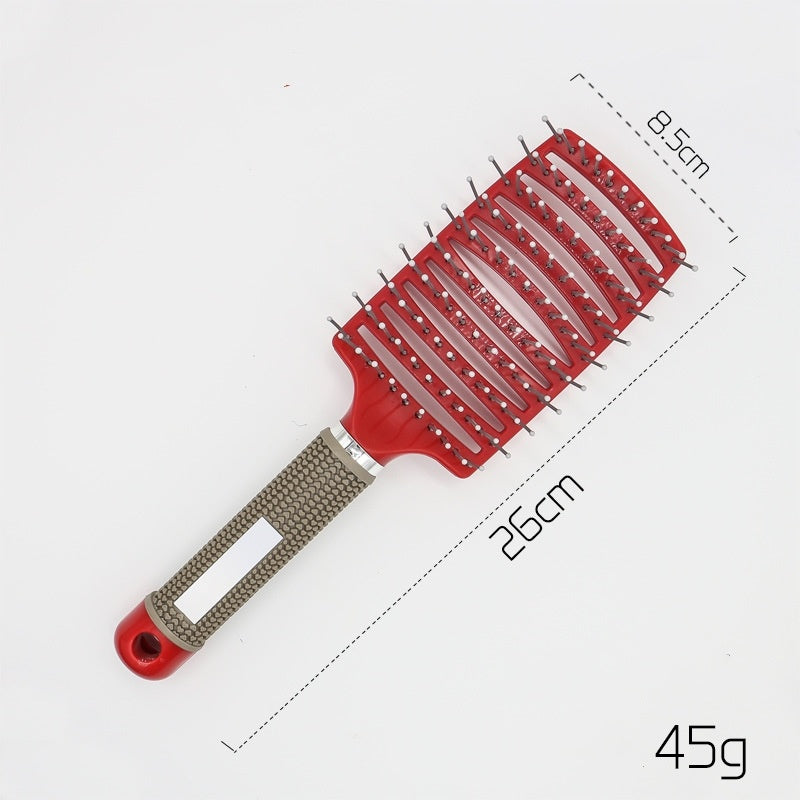 Brosse à cheveux Anti Klit Brushy Haarborstel pour femmes, brosse démêlante, poils en nylon, massage du cuir chevelu, brosse à teaser.