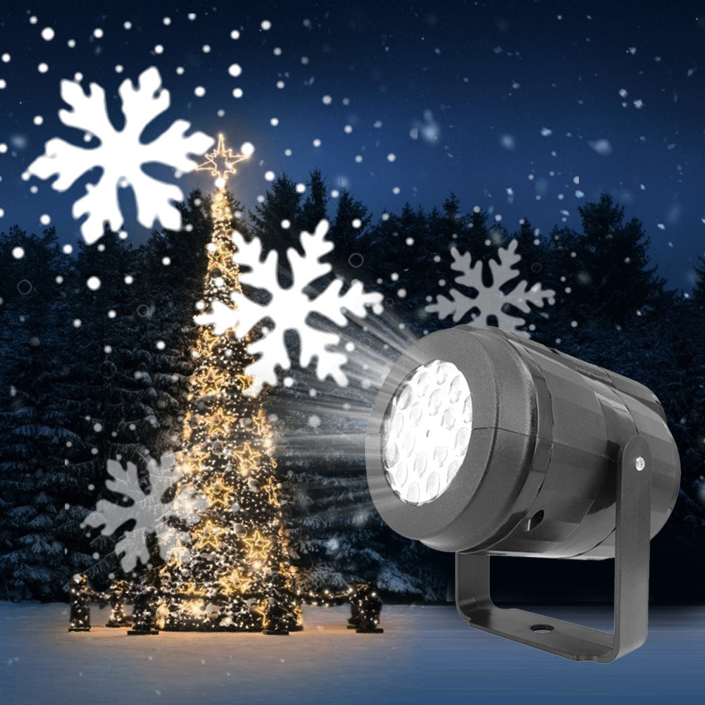 Lumières de fête de Noël, projecteur de flocons de neige, lumière LED, lumière de scène, motif de Noël tournant, éclairage de vacances en extérieur, décoration de jardin pour Noël.