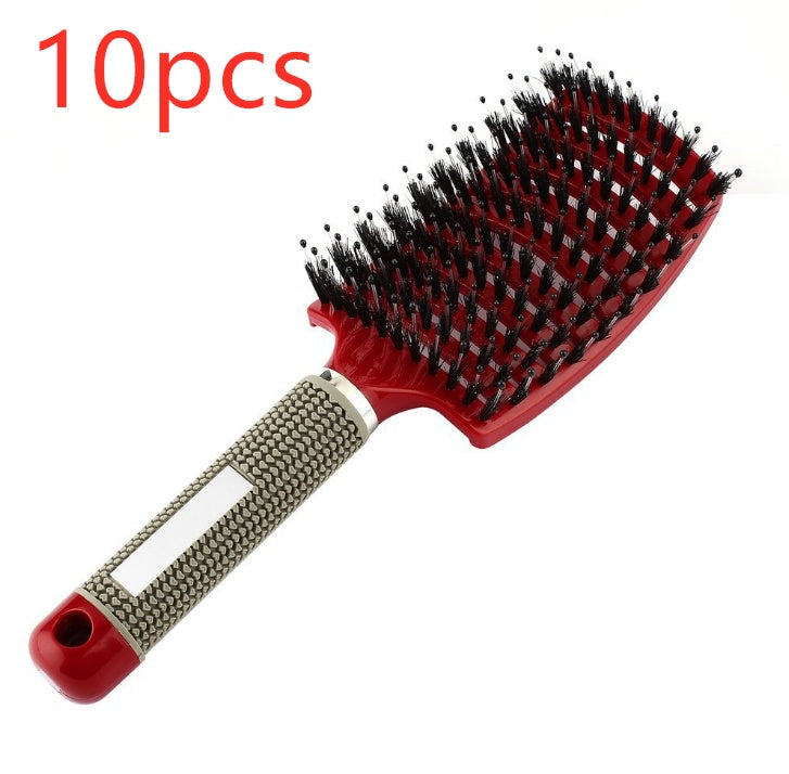 Brosse à cheveux Anti Klit Brushy Haarborstel pour femmes, brosse démêlante, poils en nylon, massage du cuir chevelu, brosse à teaser.