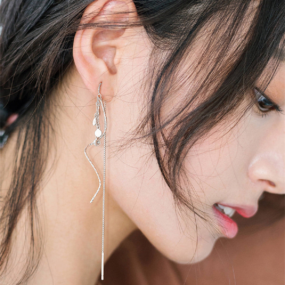 Boucles d'oreilles pendantes à franges de mode féminine