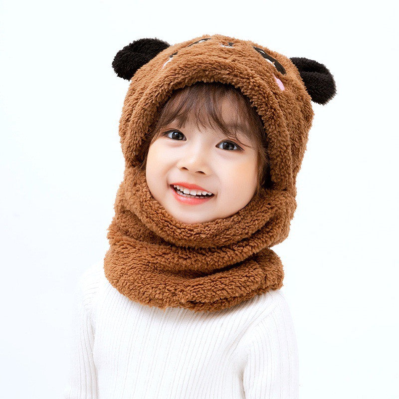 Chapeau en une pièce pour bébé avec protection des oreilles, chapeau panda pour garçons et filles d'hiver.