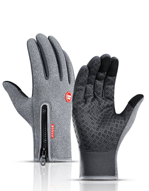 Gants d'hiver pour écran tactile, gants de sport imperméables pour moto et glisse avec polaire