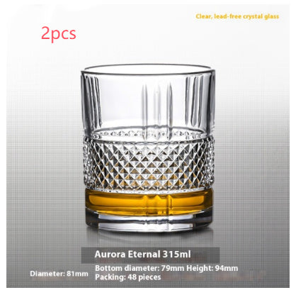 Verre à whisky en cristal, verre à bière, verre à whisky, verre à vin épais, coffret cadeau, vente en gros