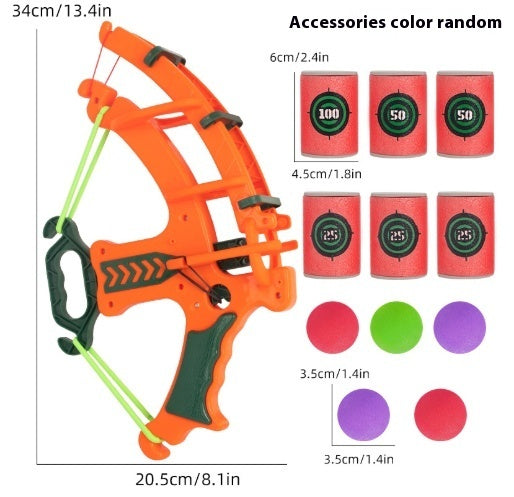 Continuez à avancer 1991 Pistolet à fléchettes souples Ball Bow Jeu de simulation de tir pour garçons et filles sur bureau