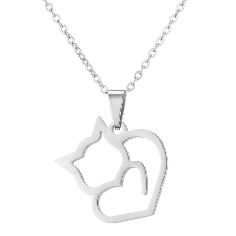 Pendentif pour femme en forme de chaîne de clavicule pour amoureux des chats Doctrine