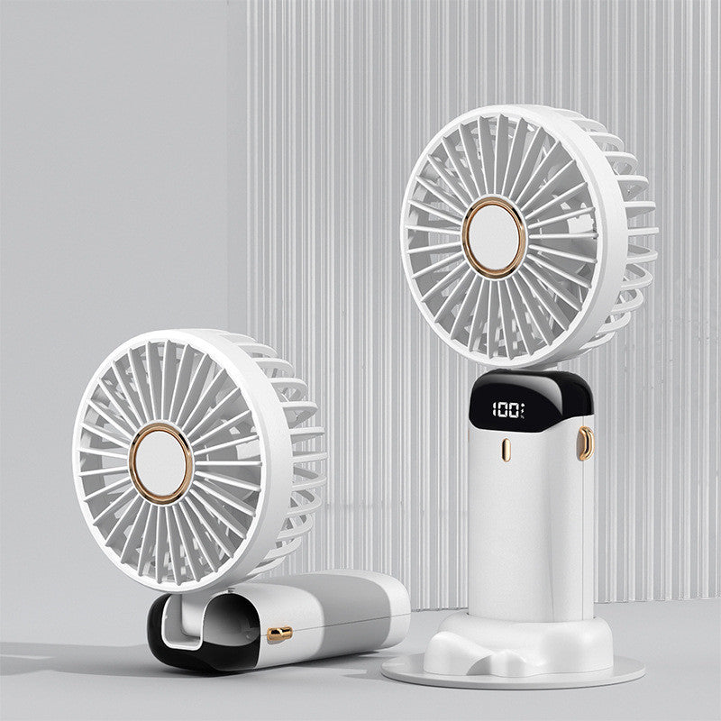 Mini ventilateur électrique portable rechargeable par USB, pliable, à suspendre au cou, ventilateur d'extérieur, refroidisseur d'air puissant et réglable à 5 vitesses