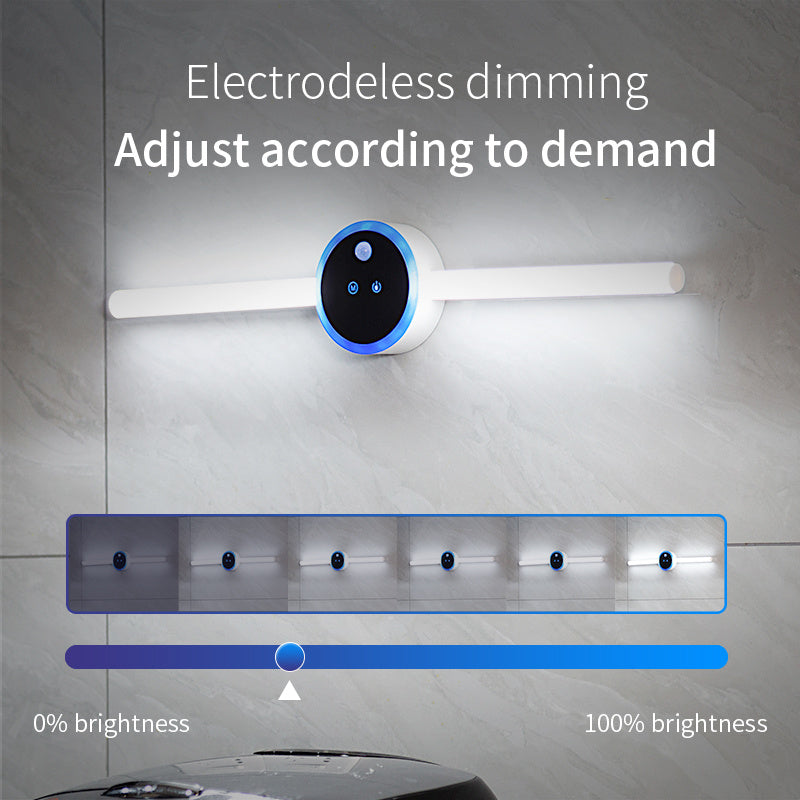 Lumière de cabinet intelligente avec horloge, capteur de lumière, lumière LED amovible pour armoire, interrupteur à balai manuel.