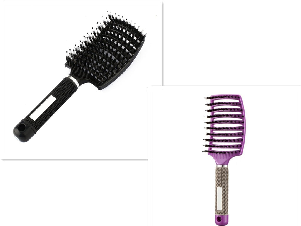 Brosse à cheveux Anti Klit Brushy Haarborstel pour femmes, brosse démêlante, poils en nylon, massage du cuir chevelu, brosse à teaser.