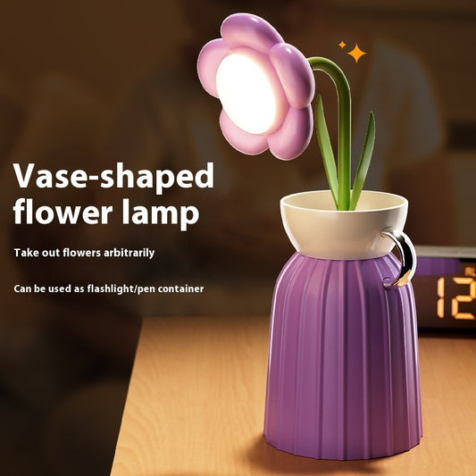 Lampe à fleurs pour la protection des yeux, lumière d'ambiance pour chambre à coucher, décoration de roses