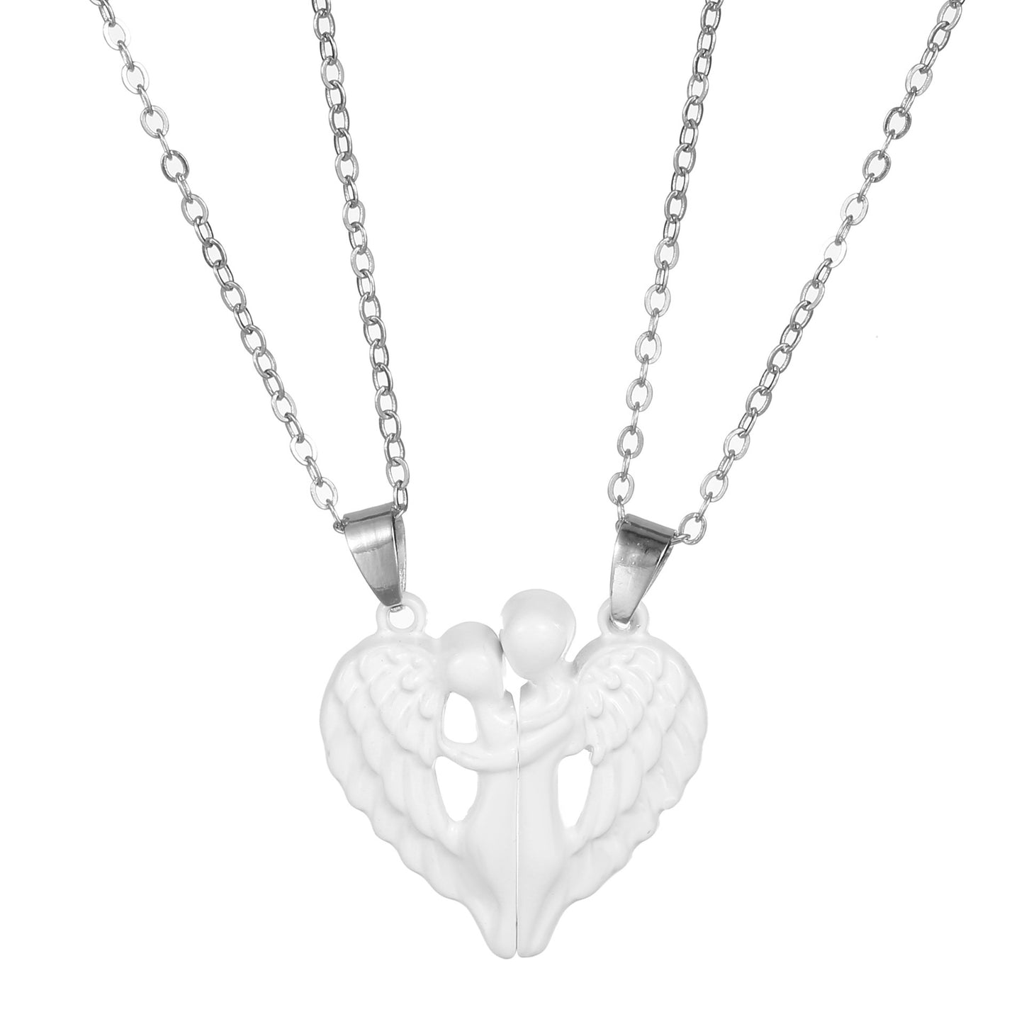 Collier d'ange avec ailes d'ange et collier d'amour magnétique, cadeau pour la Saint-Valentin