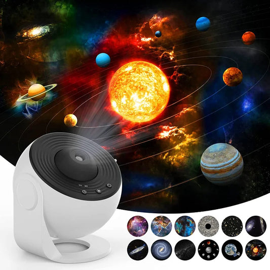 Projecteur de lumière nocturne Galaxy, projecteur de ciel étoilé, lampe de planétarium à rotation 360 pour la chambre des enfants, cadeau de la Saint-Valentin, décoration de mariage.