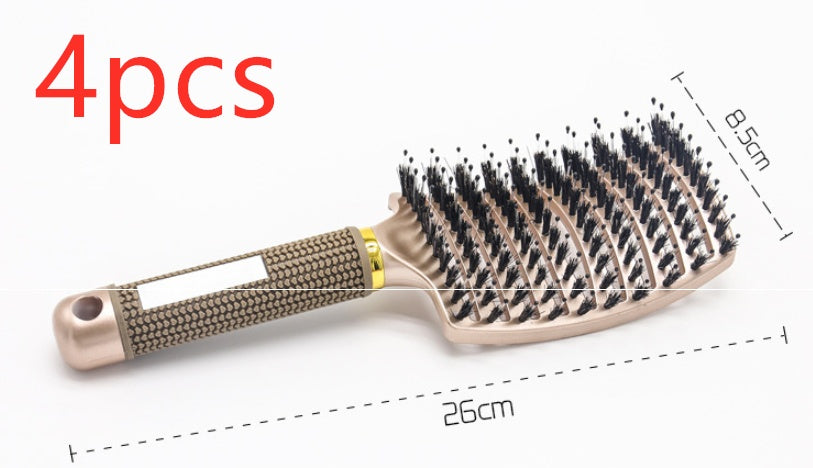 Brosse à cheveux Anti Klit Brushy Haarborstel pour femmes, brosse démêlante, poils en nylon, massage du cuir chevelu, brosse à teaser.