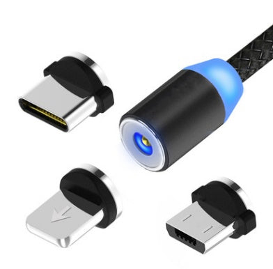 Câble magnétique Micro USB rotatif à 360 degrés pour charge magnétique de téléphone