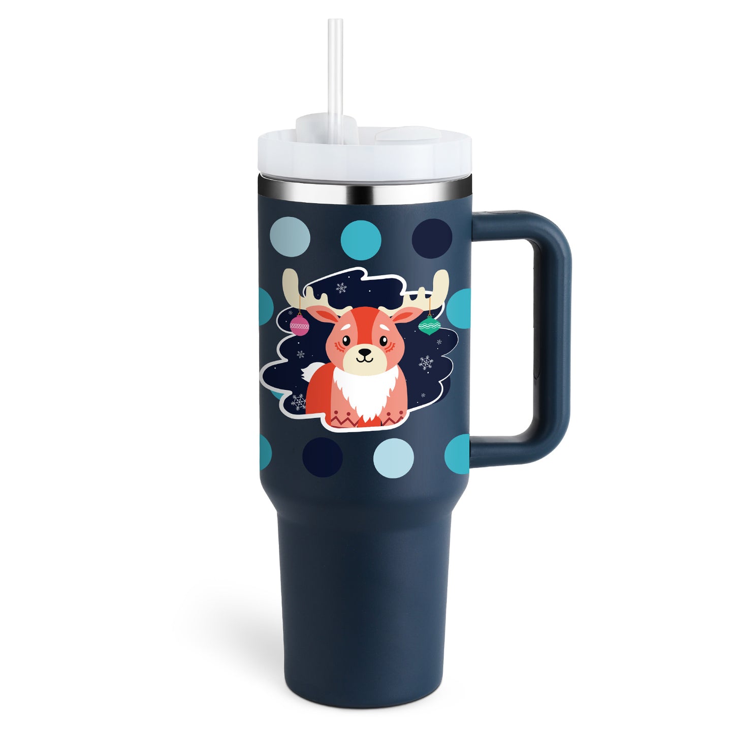 Gobelet de 40 oz avec poignée en paille isolée, tasse à café sous vide anti-déversement en acier inoxydable avec couvercle, tasse conique, cadeaux pour amoureux de la Saint-Valentin, convient pour la voiture, la salle de sport, le bureau, les voyages