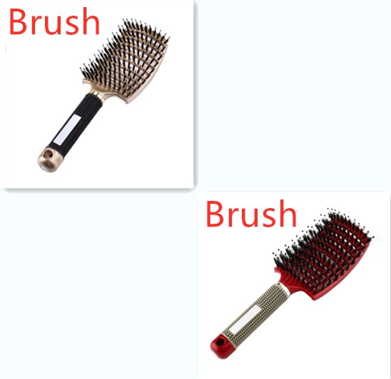 Brosse à cheveux Anti Klit Brushy Haarborstel pour femmes, brosse démêlante, poils en nylon, massage du cuir chevelu, brosse à teaser.