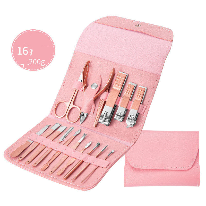 Set de ciseaux professionnels, coupe-ongles, cuillère auriculaire, pinces à peau morte, pinces à ongles, couteau de pédicure, taille-ongles.