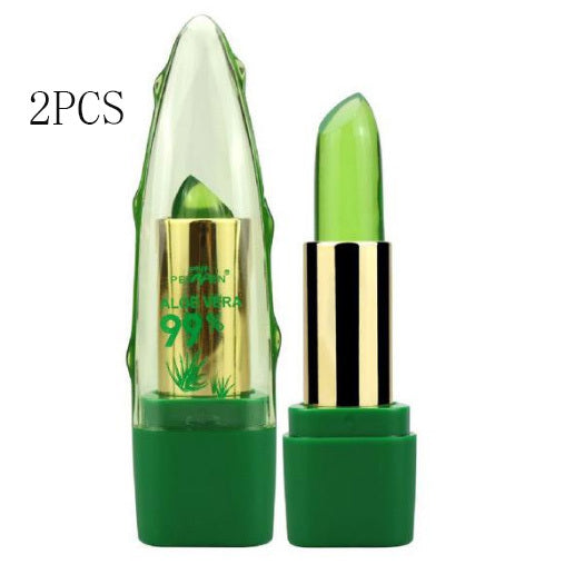 Aloe Vera Gel Lip Gloss Moisturizing Anti-drying Desalination Fine Grain Care Lip Balm