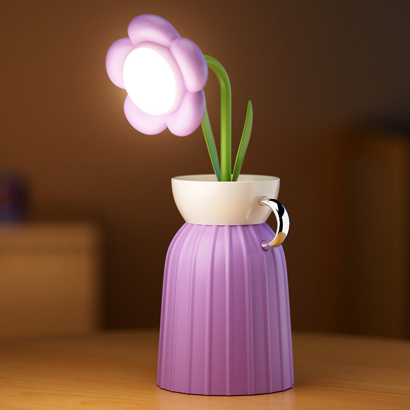 Lampe à fleurs pour la protection des yeux, lumière d'ambiance pour chambre à coucher, décoration de roses