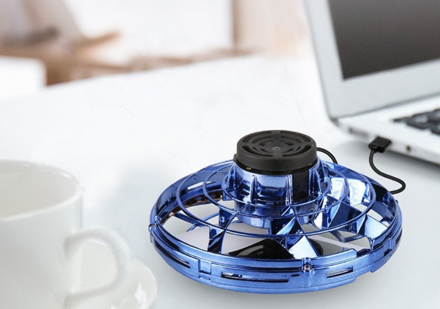 Mini gyroscope interactif de décompression jouet drone LED type UFO hélicoptère volant jouet pour enfants