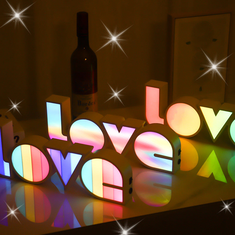 Décoration de la Saint-Valentin Lumière LED LOVE Cadeau de la Saint-Valentin pour petite amie Anniversaire Décoration de mariage Fête Décoration romantique de mariage