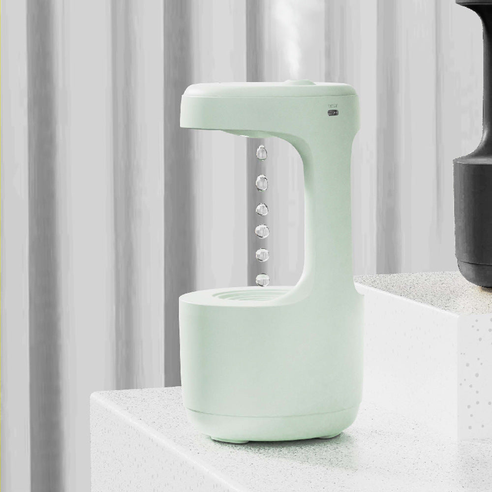 Humidificateur anti-gravité de chambre avec horloge, diffuseur d'arôme à reflux d'eau goutte à goutte, grande capacité, silencieux, brouillard épais, pulvérisateur domestique.