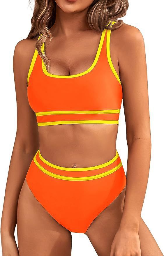 Bikini ajusté de couleurs solides en bikini pour les femmes