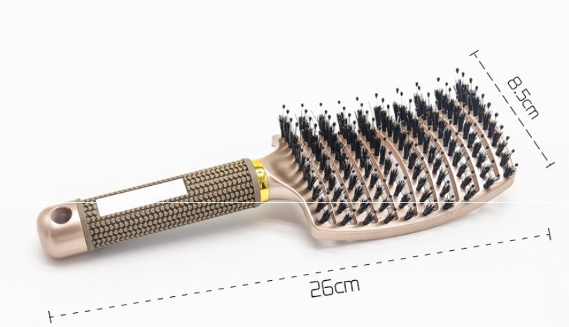 Brosse à cheveux Anti Klit Brushy Haarborstel pour femmes, brosse démêlante, poils en nylon, massage du cuir chevelu, brosse à teaser.