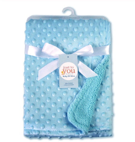 Couverture en polaire à pois pour bébé, enveloppe de nouveau-né, couverture de lit pour bébé.