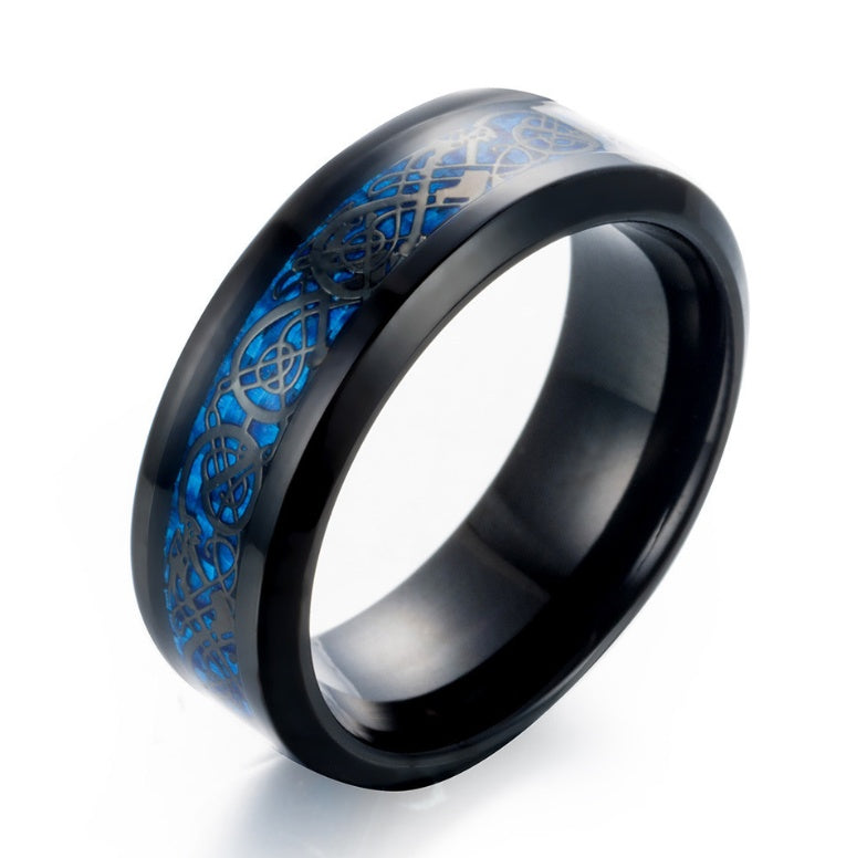 Bague Dragon en Acier Titane