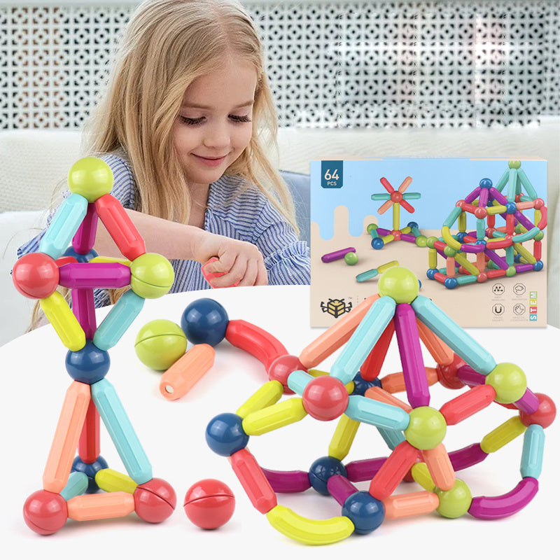 Jeu de blocs de construction magnétiques pour enfants, ensemble de jouets magnétiques pour enfants.