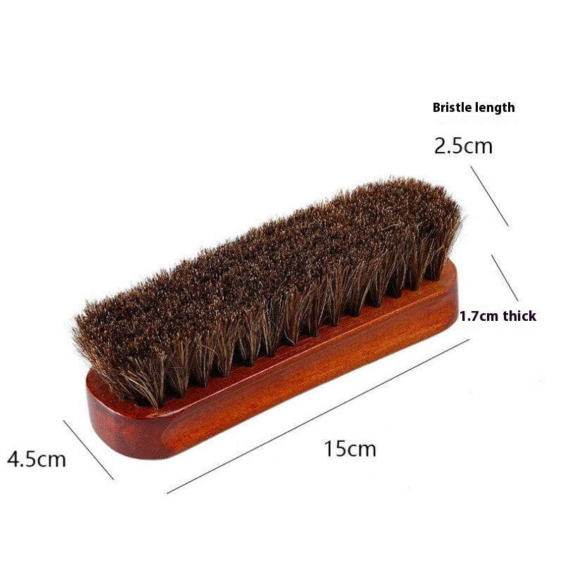 Brosse en crin de cheval pour nettoyage de voiture en cuir