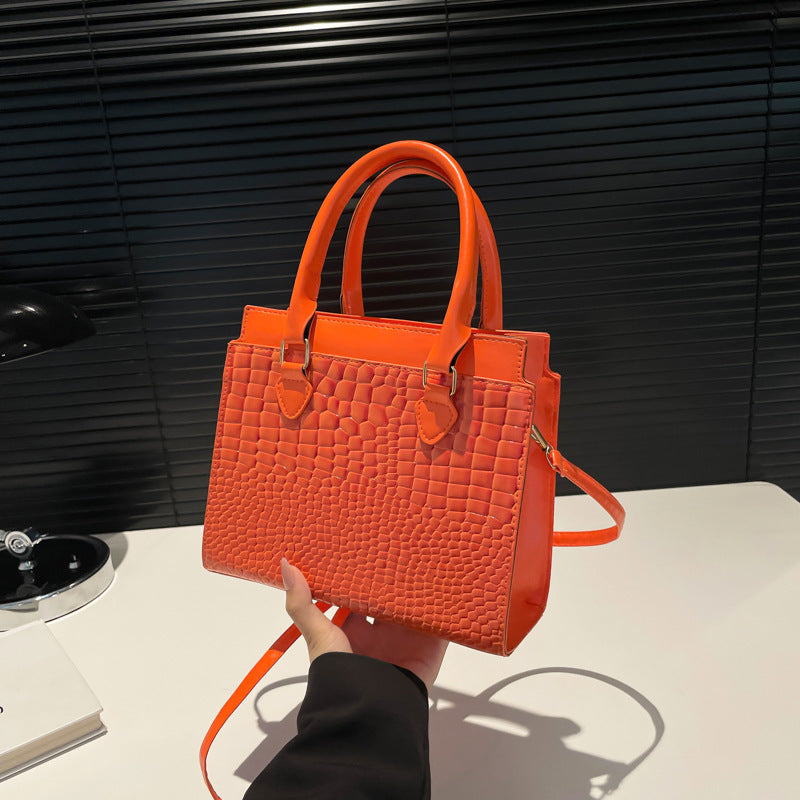 Sac messager à épaule en toile texturée de grande capacité pour navette