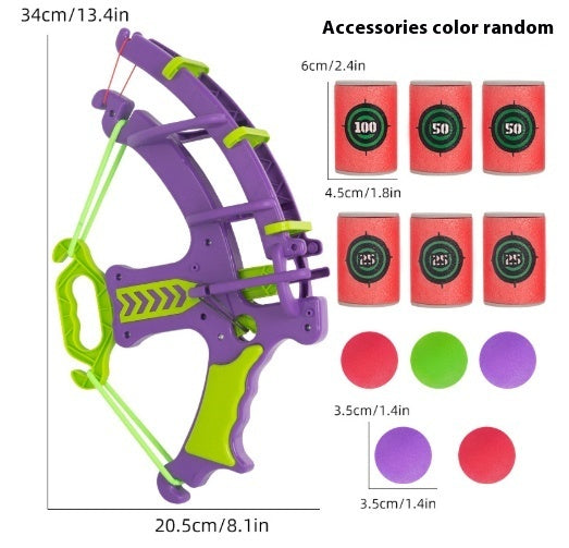 Continuez à avancer 1991 Pistolet à fléchettes souples Ball Bow Jeu de simulation de tir pour garçons et filles sur bureau