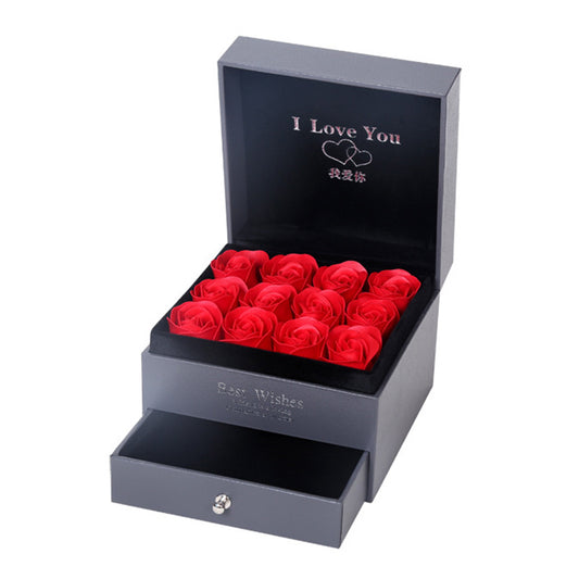 Coffret cadeau collier rose, cadeau parfait pour la Saint-Valentin.