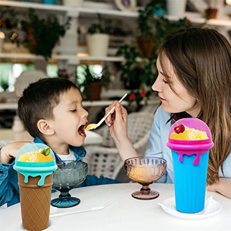 Gobelet à slushie de grande capacité de 500 ml, bouteille d'eau pour jus fait maison, gobelet à smoothie à congélation rapide, gobelet à sable, créateur de crème glacée magique à refroidissement rapide.