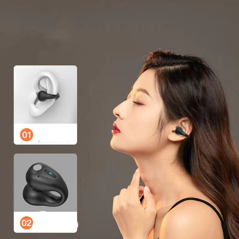 Casque audio à conduction osseuse TWS écouteurs à clip d'oreille Bluetooth 5.3 écouteurs sans fil à commande tactile intra-auriculaires basses HIFI casque de sport