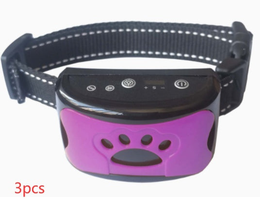 Collier de dressage pour chien étanche, électrique, télécommande pour animaux de compagnie, rechargeable, entraîneur de chiens, dispositif anti-aboiement avec choc, vibration et son.