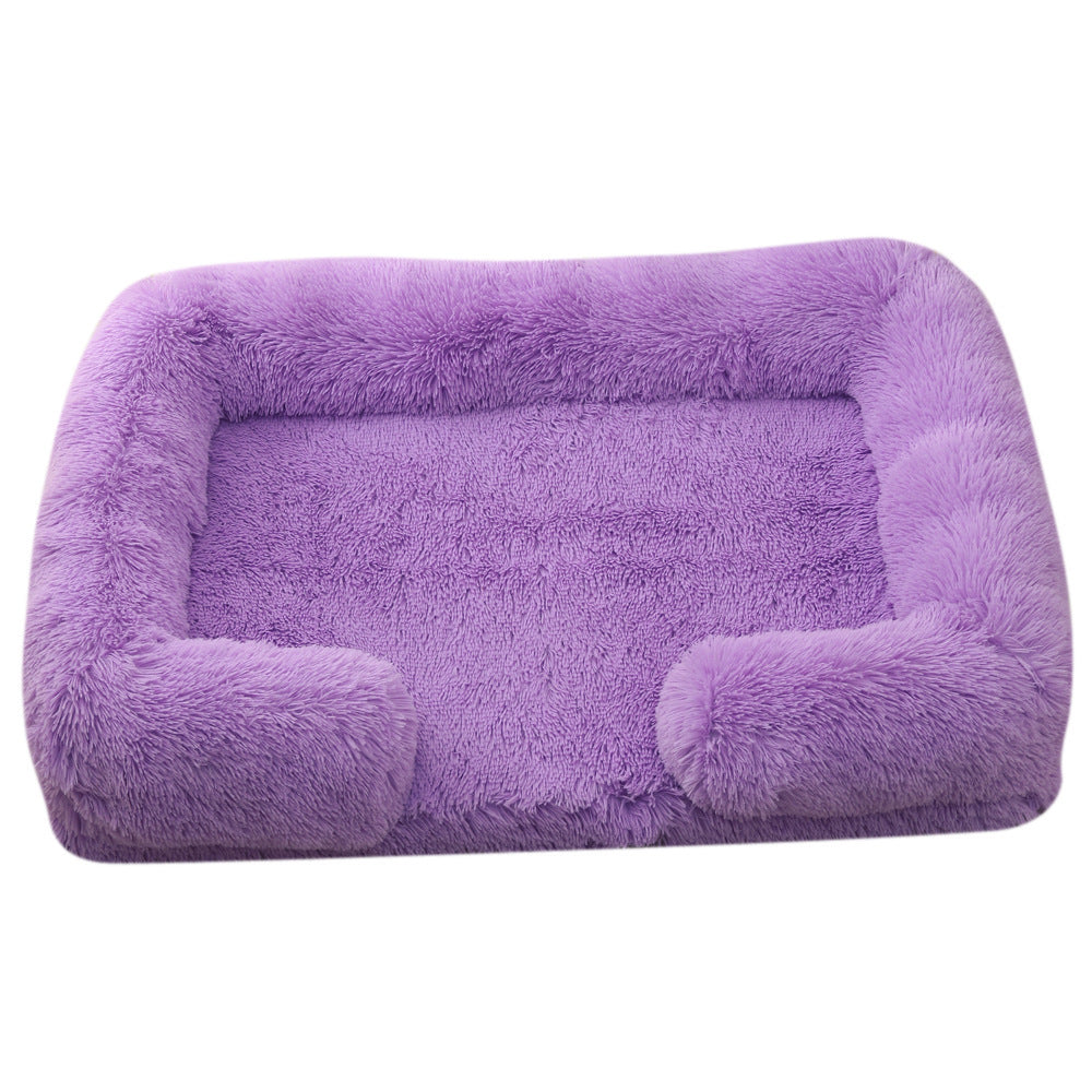 Lit rond en peluche pour chien Lit pour chien d'hiver