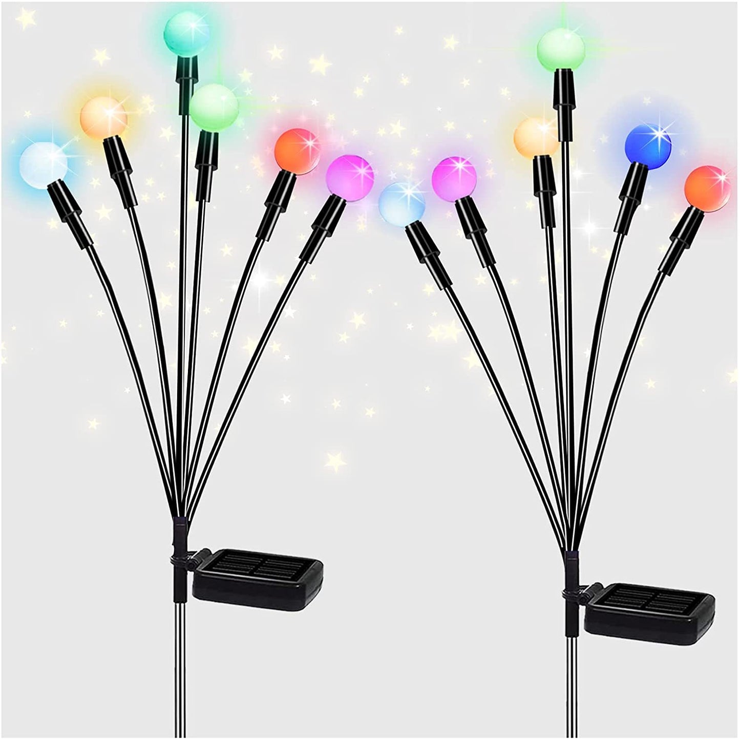 Lumière solaire Firefly de simulation pour décoration de jardin extérieur, lampe de paysage, décor de Noël, lumières LED solaires, lumières de jardin extérieur.