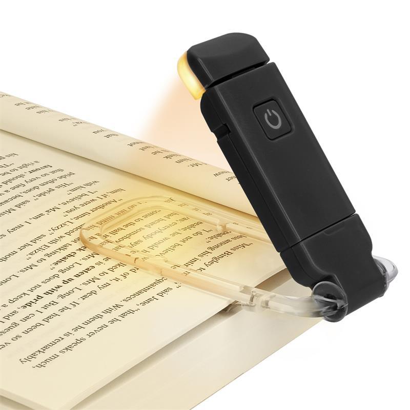 Lampe de lecture LED rechargeable par USB, luminosité réglable, protection des yeux, clip de lecture, lampe de lecture portable pour marque-page