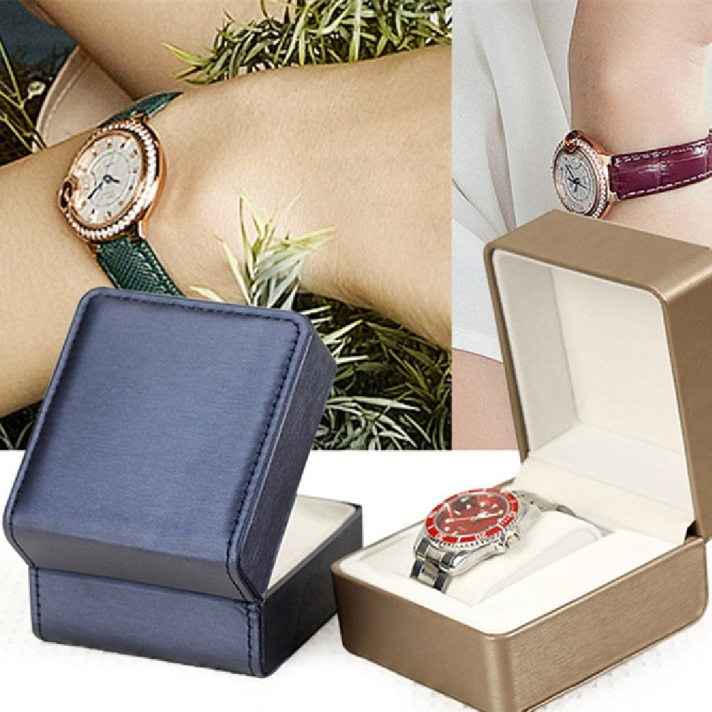 Coffret de rangement pour montre simple en PU de qualité supérieure pour la Saint-Valentin